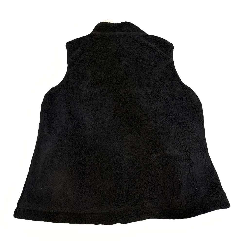 Rechargeable Heated Vest Black Fuzzy Fleece Vest Size Large‎ Women Battery - Picture 4 of 9